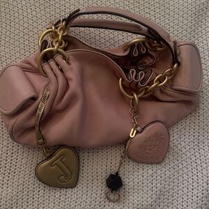Juicy Couture Pink Handbag with Gold Accents